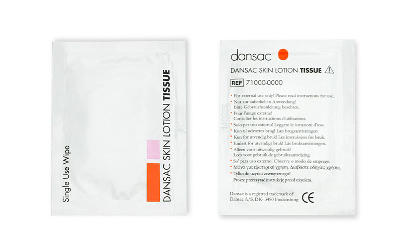Dansac Skin lotion tissue 